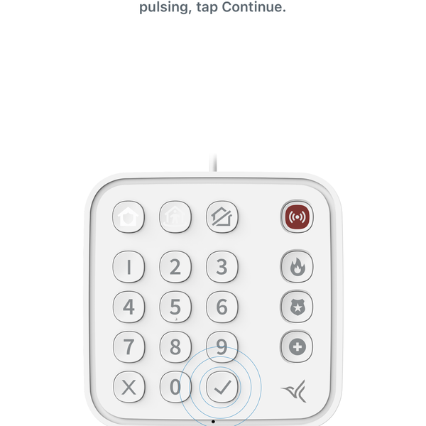 Screenshot of Arlo keypad pairing tutorial