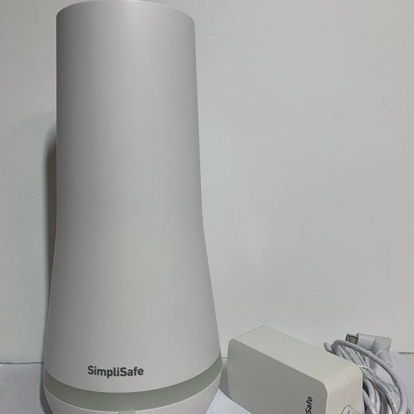 SimpliSafe base station and power cord