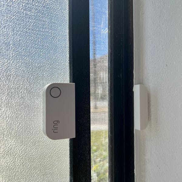 Ring sensor installed to opaque glass door