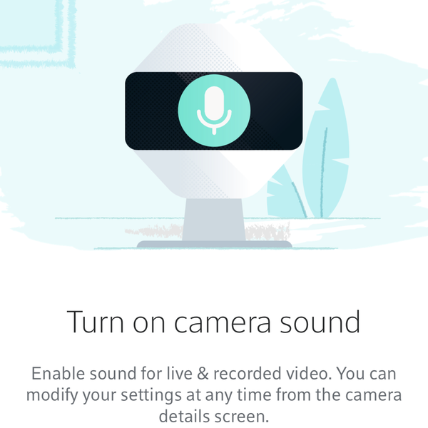 Screenshot of Xfinity app's step-by-step camera installation tutorial